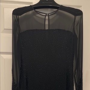 Black formal beaded gown